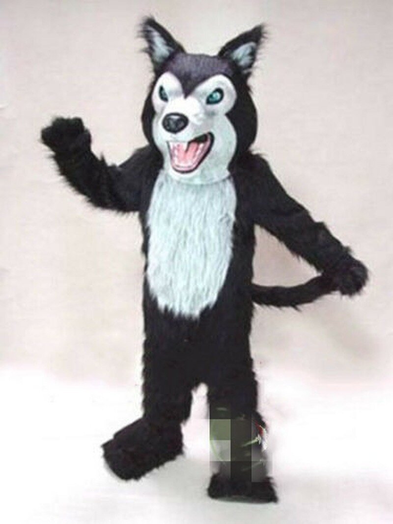 Adults Black Wolf Husky Dog Fursuit Mascot Costume Suits Party  Dress Clothing Promotion Carnival Hallowen Cosplay Unsiex Gift -  by FurryMascot -