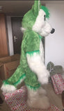 2019 Halloween Long Fur Dog Fursuit Mascot Furry Costume Cosplay Fancy Dress Adults Outdoor party Outfit Kid Unisex -  by FurryMascot -