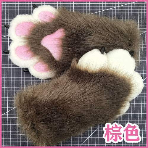 兽装fursuit成品爪子 猫爪子手套 兽装爪子 现货防狐毛可穿戴兽爪 -  by FurryMascot -
