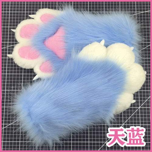 兽装fursuit成品爪子 猫爪子手套 兽装爪子 现货防狐毛可穿戴兽爪 -  by FurryMascot -