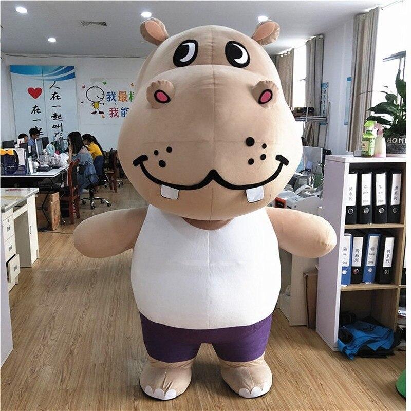 Cartoon Inflatable Mascot Costume Hippo Fursuit Anime Props Doll Propaganda Mascot Costume Halloween Christmas -  by FurryMascot -