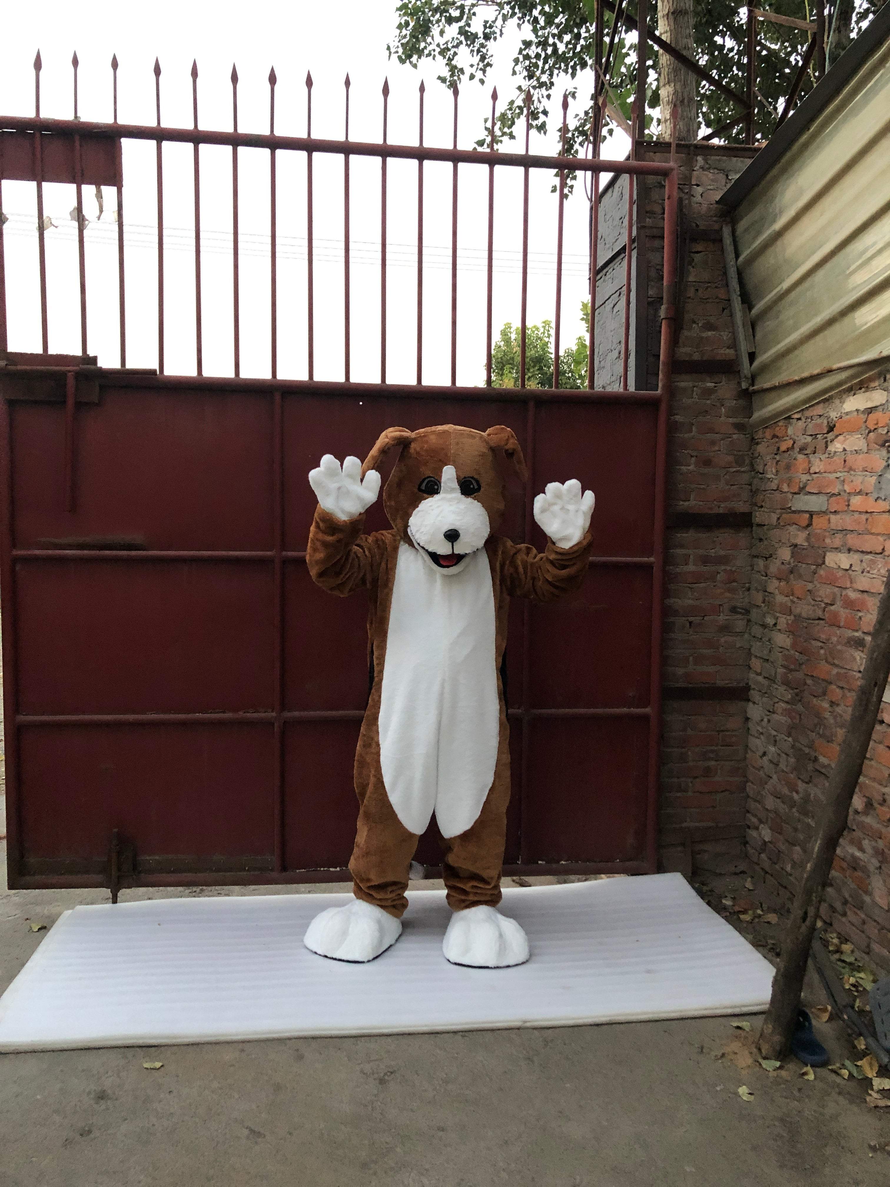 100% ORIGINAL PHOTO 3D Eyes Brown Husky Dobermann Cosplay Unisex Cute Newly Mascot Costume Mascotte Suit Cosplay Party Game Dress Outfit  Adult Hallowen Gift A+ -  by FurryMascot -