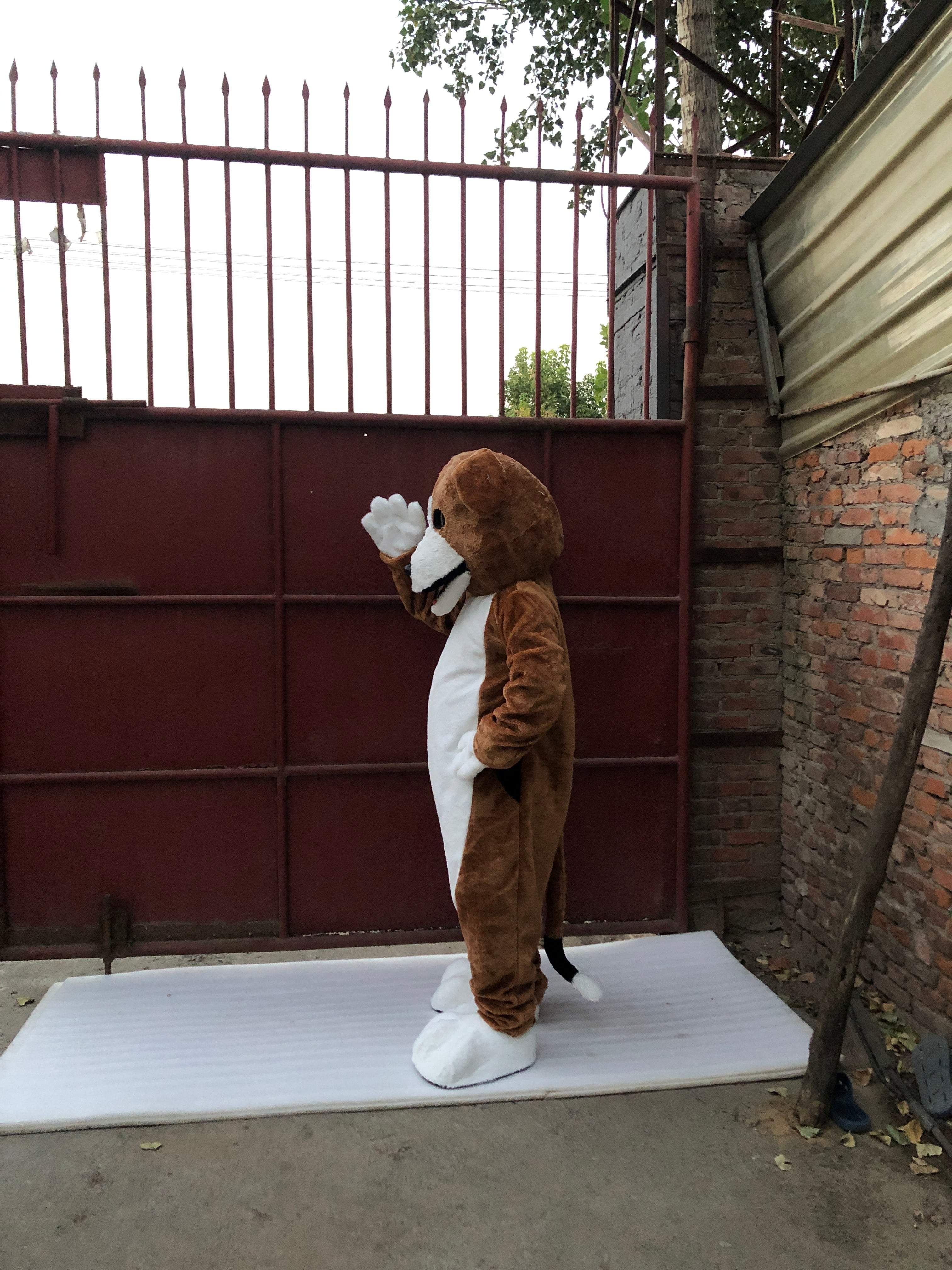 100% ORIGINAL PHOTO 3D Eyes Brown Husky Dobermann Cosplay Unisex Cute Newly Mascot Costume Mascotte Suit Cosplay Party Game Dress Outfit  Adult Hallowen Gift A+ -  by FurryMascot -