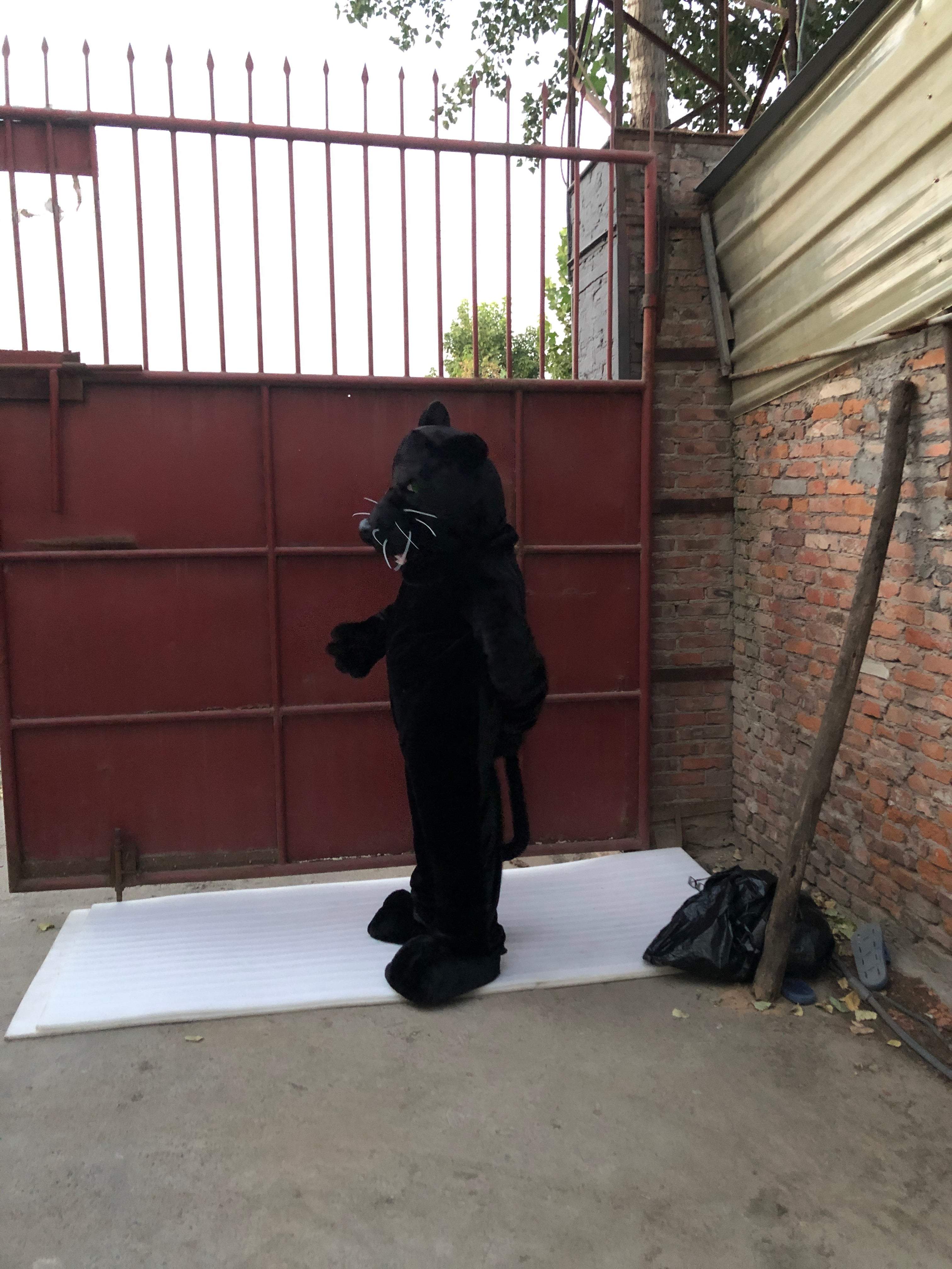 100% ORIGINAL PHOTO 3D Eyes black Panther Cosplay Unisex Cute Newly Mascot Costume Mascotte Suit Cosplay Party Game Dress Outfit  Adult Hallowen Gift A+ -  by FurryMascot -