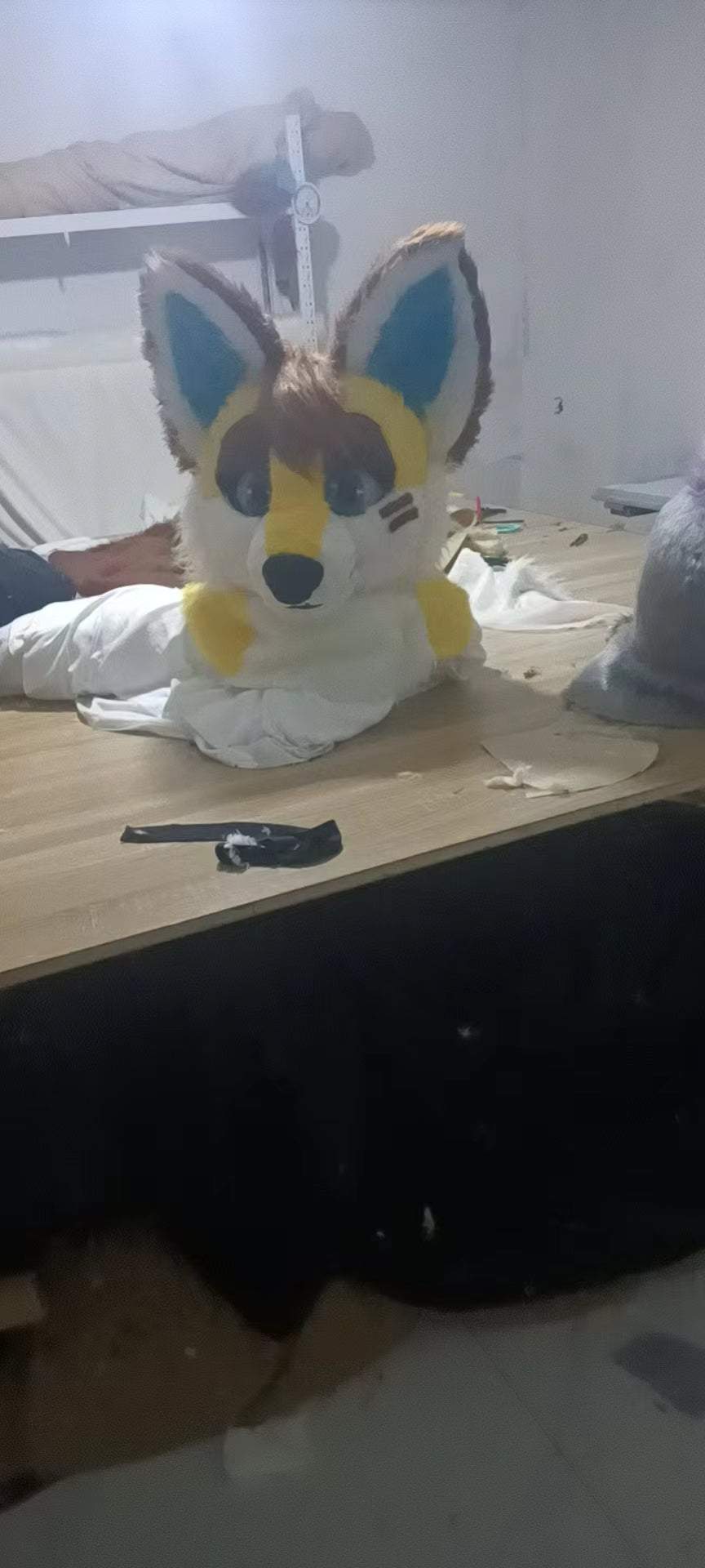 100% ORIGINAL PHOTO Yellow Husky 3D Eyes Cat Huksy Dog Fursuit Teen Costumes Child Full Furry Suit Fursona Kigurumi Digitigrade Anime With Head -  by FurryMascot -