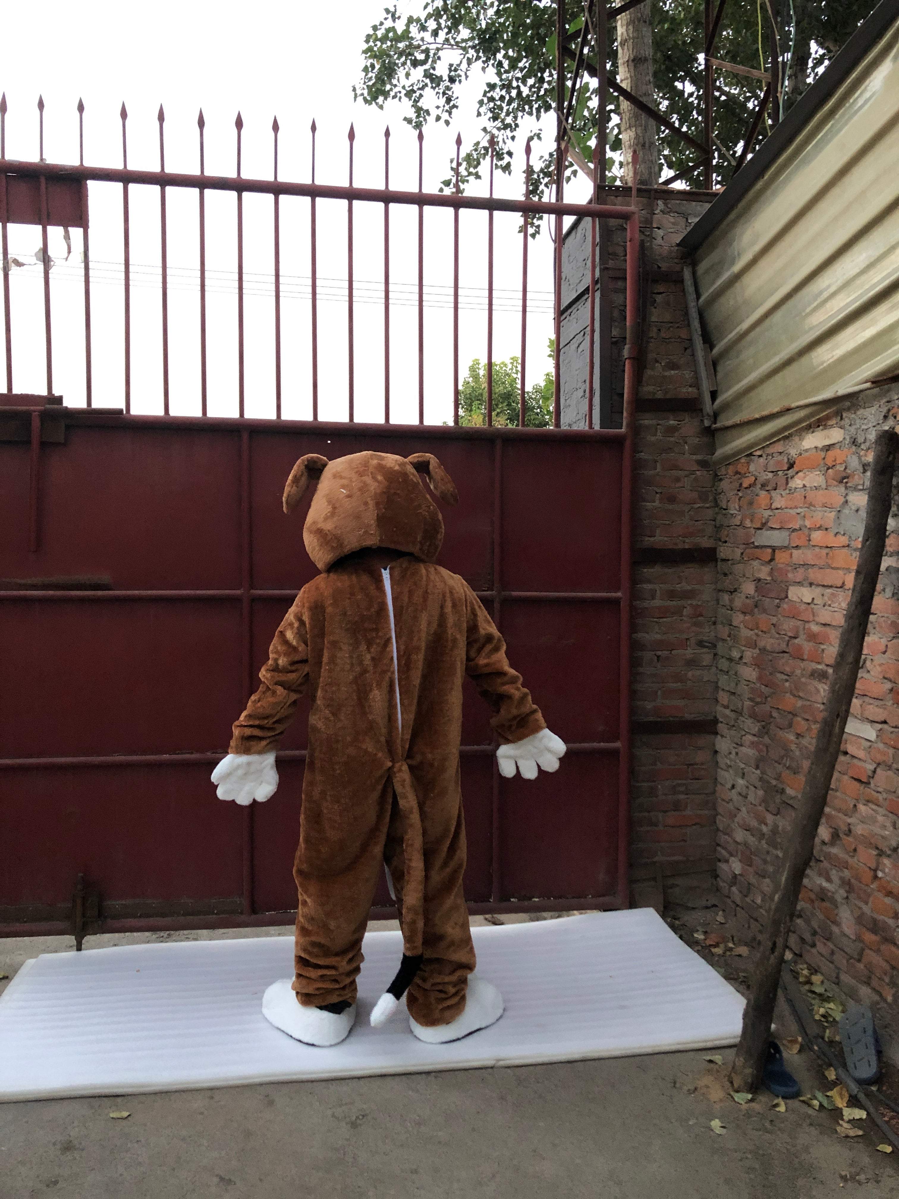 100% ORIGINAL PHOTO 3D Eyes Brown Husky Dobermann Cosplay Unisex Cute Newly Mascot Costume Mascotte Suit Cosplay Party Game Dress Outfit  Adult Hallowen Gift A+ -  by FurryMascot -