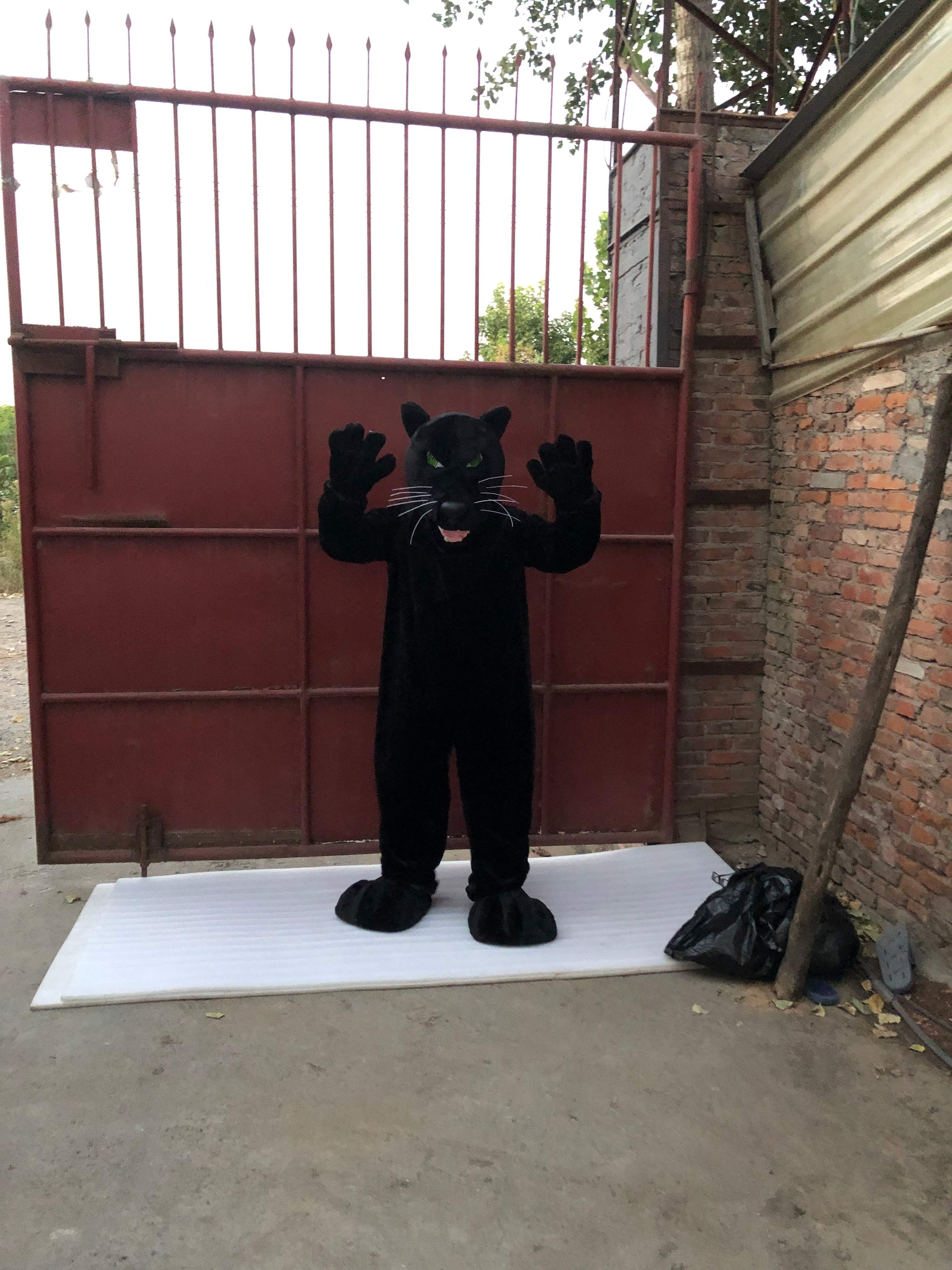 100% ORIGINAL PHOTO 3D Eyes black Panther Cosplay Unisex Cute Newly Mascot Costume Mascotte Suit Cosplay Party Game Dress Outfit  Adult Hallowen Gift A+ -  by FurryMascot -