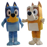 Both Blue Dog Bandit Heeler Dogs Mascot Costumes Party Birthday Suit