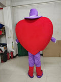 Affordable Red Heart Mascot Costumes Party Cosplay Suit