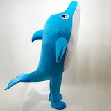 Blue Shark Whale Cetacean Mascot Costume Cosplay Party Fruit Character Fancy Dress Adult Suit Unisex Hallowen Cosplay Gift…