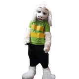 FurryMascot White Dog Head+paws+feet 2 Pieces Fursuit Mascot Costume Fancy Dress Cosplay, Red, S,M,L,XL,XXL,XXXL (F99kkj458)