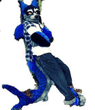 FurryMascot Shark Wolf Fish Fursuit Costumes Suit Furries Anime Teen and Adult Costume,Black,blue,white,Furrymascot/Com,S,M,L,XL,XXL,XXXL