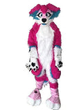 Pink Rose Wolf Fox Fursuit Kigurumi Furry Costumes Furries
