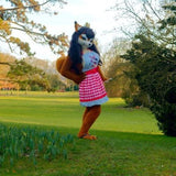 FurryMascot Nurse Nancy Nanny Miss Fox Wedding Huksy Dog Fursuit Teen Costumes Child Furry Suit Costume, Black,blue,white, S,M,L,XL,XXL,XXXL -  by FurryMascot - 
