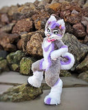 FurryWu Studio Original Grey Husky Dog Fursuit Fullsuit Teen Costumes Custom Size Full Furry Suit Furries Anime Digitigrade Costume Bent Legs Angel Dragon -  by FurryMascot - 