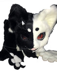 Japan Black White Cat 3-D Eyes Fursuit Fullsuit Teen Costumes Full Furry Suit Furries Costume Anime CUSTOM FOR Child Adult -  by FurryMascot - 