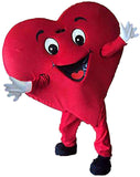 FurryMascot Valentine's Day Costumes Red Love Heart Mascot Costume Adult Halloween Costume, Black,Blue,White, S - XXXL (F99kkj458)