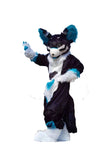 Dark Blue Fursuit Husky Dog Fullsuit Teen Costumes Child Full Furry Suit Furries Anime Digitigrade Costume Legs