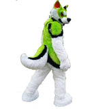 Green Huksy Dog Fursuit Fullsuit Teen Costumes Child Full Furry Suit Furries Anime Costume -  by FurryMascot - 