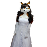 New Fursuit Miss Fox White Wedding Dress Cat Costumes