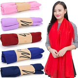 Lady Women Long Candy Colors Soft Cotton Scarf Wrap Shawl Scarves Pip RANDOM SHIP -  by FurryMascot - 