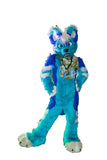 FurryMascot New BLUE Huksy Dog Fursuit Fullsuit Teen Costumes Child Full Furry Suit Furries Anime Costume Bent Legs Angel Dragon Black,blue,white S,M,L,XL,XXL,XXXL F99kkj458 -  by FurryMascot - 