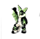 Fly Angel Dragon Bat 3-D Eyes Fursuit Fullsuit Teen Costumes Child Full Furry Suit Furries Anime Digitigrade Costume Bent Legs