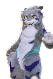 Kemono Eyes Grey Cat Plantigrade Bodysuit Fursuit Fullsuit Teen Costumes Child Full Furry Husky Wolf Dog Fox Cat Suit Furries Anime Digitigrade Costume Bent Legs
