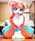 FurryWu Studio Japan Orange Cat Huksy Dog Fursuit Teen Costumes Child Full Furry Suit Fursona Kigurumi Digitigrade Anime Costume