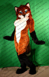 FurryMascot Brown Ladies Miss Fox Cat Woman Fursuit Fullsuit Teen Costumes Child Full Furry Suit Furries Anime Costume Angel Dragon, Black,Blue,White, S - XXXL (F99kkj458) -  by FurryMascot - 