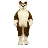 Brown Husky Dog Mascot - Sales Waver Mascot Costume Adult Size Mascotte Mascota Carnival Party Cosplay Costume Fancy Dress Suit