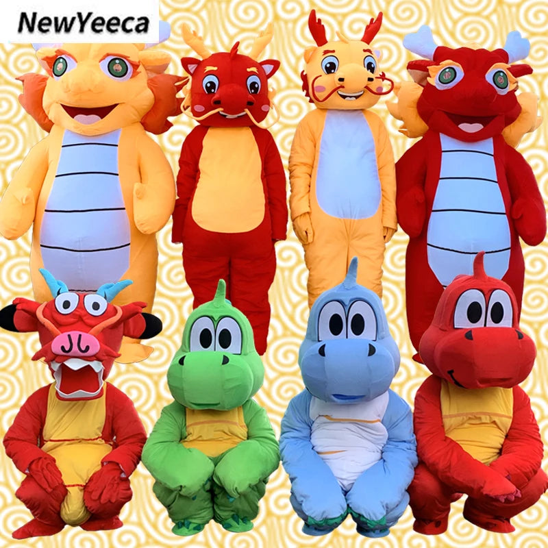 Dragon Mascot Costume Animal Cosplay Suit for Adult Kids Party Fursuit –  FurryMascot