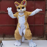 Furry Canine Animal Fursuit Husky Dog Mascot Costumes Bent Legs Canine Cosplay Halloween Carnival Party Dress Up Outfit Mascot -  by FurryMascot - 