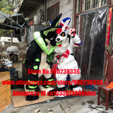 3-D Eyes Digitigrade Bent Legs Fursuit Fullsuit Panda Teen Costumes H8U BLUE Dog Fox Furry Suit Custom For Child Adult