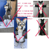 3-D Eyes  Fursuit Fullsuit Miss Fox Ladies CatWomens Teen Costumes H7U BLUE Dog Fox Furry Suit Custom For Child Adult -  by FurryMascot - 