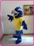 Blue Eagle Mascot Hawk Falcon Mascot Costume Custom Fancy Costume Anime Cosplay Kit Mascotte Theme Fancy Dress Carnival Costume