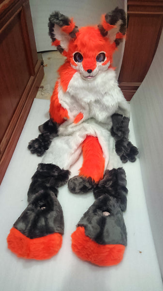 Orange Fox Cat Fursuit Kigurumi Furry Costumes Furries – FurryMascot