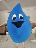 Affordable Blue Water Drop Mascot Costumes Adult Carnival Party Cosplay Suit