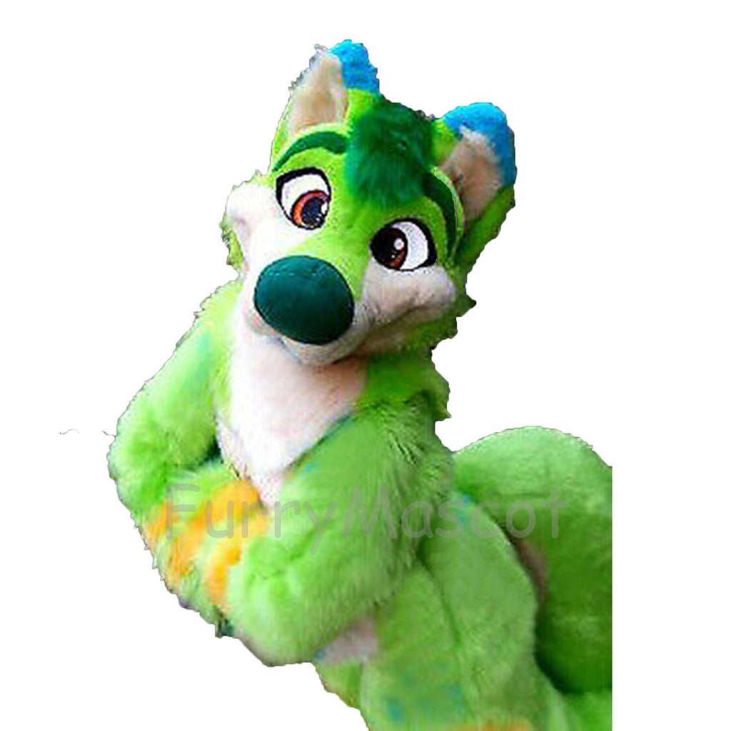 Light Green Puppy Fox Cat Fursuit Kigurumi Furry Costumes Furries ...