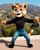 Mountain Lion Dancing Baseball Mascot Costumes Carnival Party Cosplay Suit