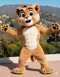 Mountain Lion Dancing Baseball Mascot Costumes Carnival Party Cosplay Suit