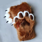 New Brown Beast Fursuit Cosplay Beast Claw Hand Foot Nails Covers Costume Accessories Custom Made -  by FurryMascot - 