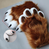 New Brown Beast Fursuit Cosplay Beast Claw Hand Foot Nails Covers Costume Accessories Custom Made -  by FurryMascot - 