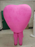 Affordable Pink Heart Teeth Mascot Costumes Party Cosplay Suit