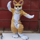 Furry Canine Animal Fursuit Husky Dog Mascot Costumes Bent Legs Canine Cosplay Halloween Carnival Party Dress Up Outfit Mascot -  by FurryMascot - 