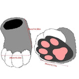 Soft Animal Feet Slippers Fursuit Paws Lion Bear Prop Animal Outfit Accessory for Role Playing Halloween Dress Up Party -  by FurryMascot - 