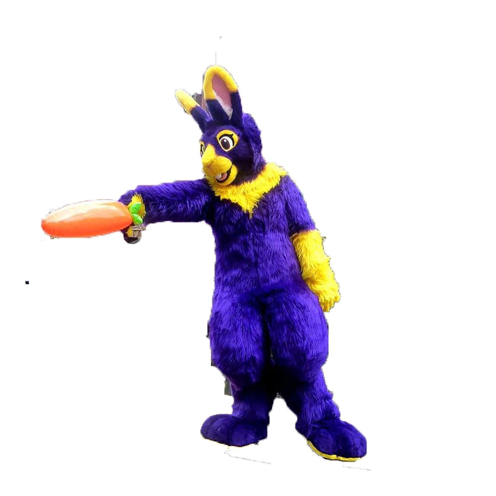 Digi Fursuit Rabbit Purple Big Ear Bunny Rabbit Digitigrade Fursuit Costumes Furries Teen ...