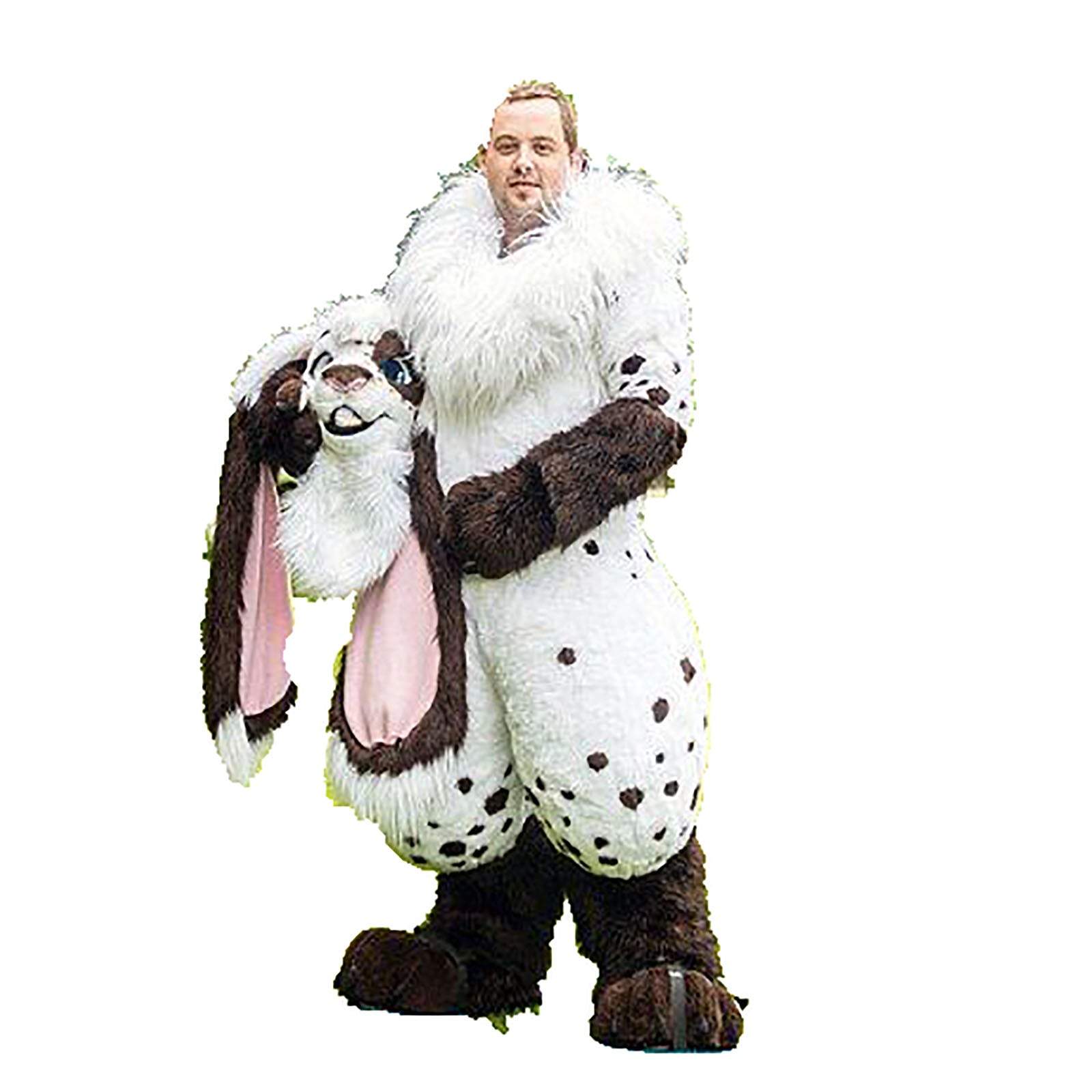 Digi Fursuit Rabbit Spot White Big Ear Bunny Rabbit Digitigrade Fursuit Kostüme Furries An ...