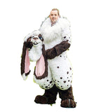 Spot White Big Ear Bunny Rabbit Digitigrade Fursuit Costumes Furries Anime Teen & Adult Costume