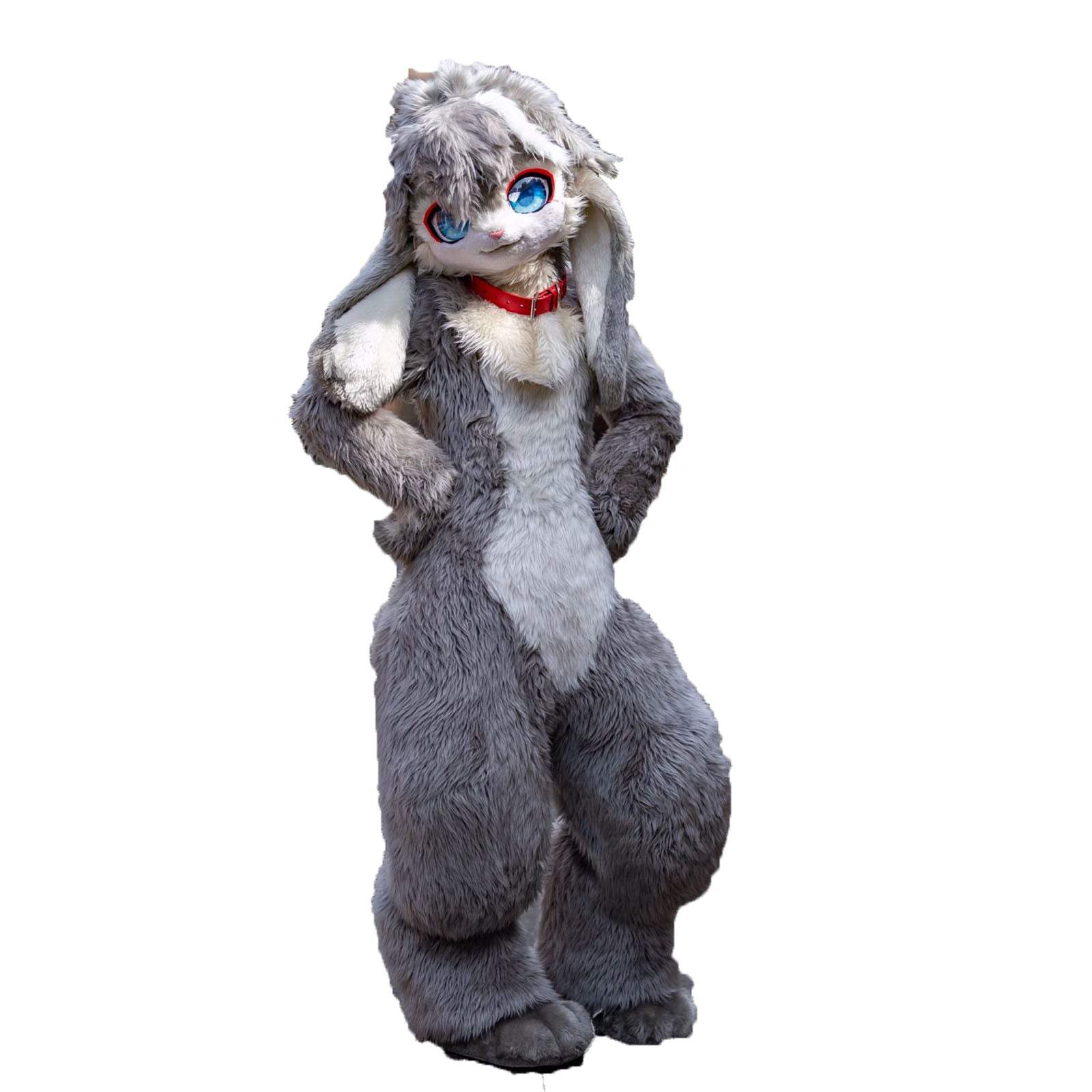 Japan Grey Bunny Rabbit Digitigrade Fursuit Costumes Furries Anime Tee ...